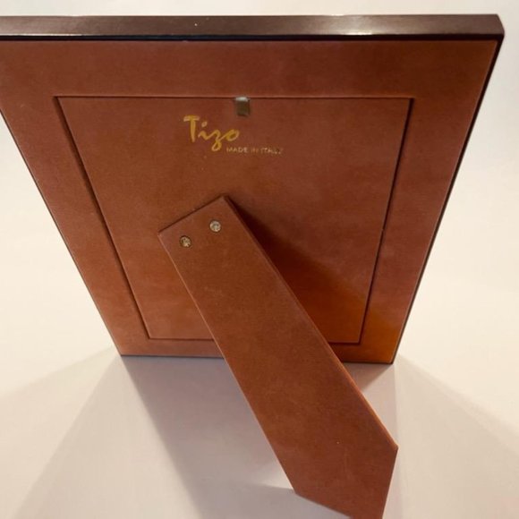 Tizo Made in Italy Composition Tortoise Picture Frame Stamp Gilt Embossed Verso - Picture 2 of 9